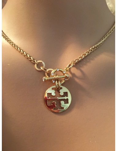 .75” Tory B Button Logo Necklace Amélioration de cerveau avec