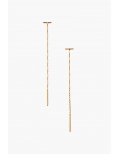 Gold Bar Chain Thread Earrings Vous souhaitez 