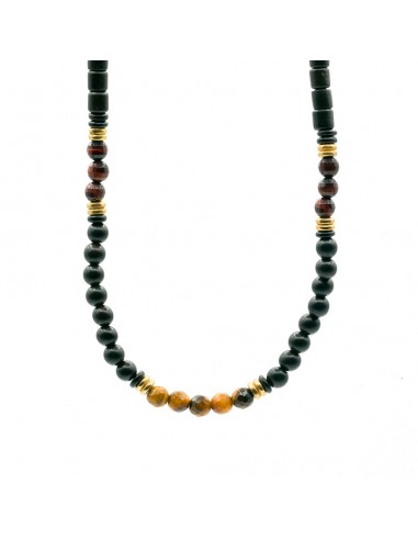 Gemstone and Wood Necklace Venez découvrir notre 