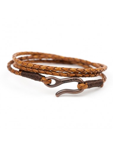 Braided Leather Triple Wrap En savoir plus