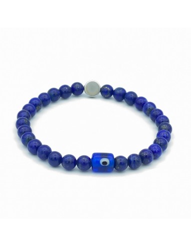 Evil Eye Glass And Gemstone Stretch Bracelet paiement sécurisé