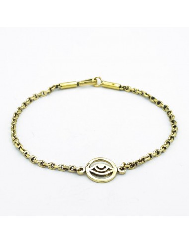 Evil Eye Brass Chain Bracelet les muscles