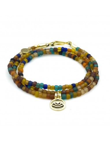 Evil Eye 2-IN-1 Convertible Necklace to Bracelet brillant des détails fins