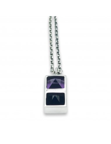 Double Pyramid Pendant Necklace Comparez plus de prix