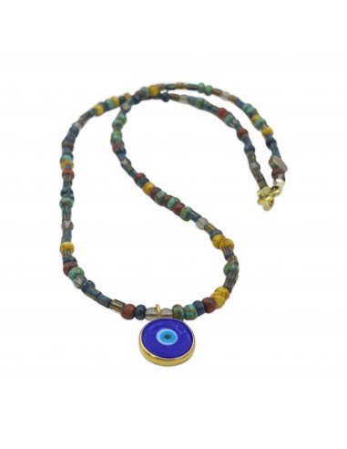 Murano Glass Evil Eye Necklace Fin de série